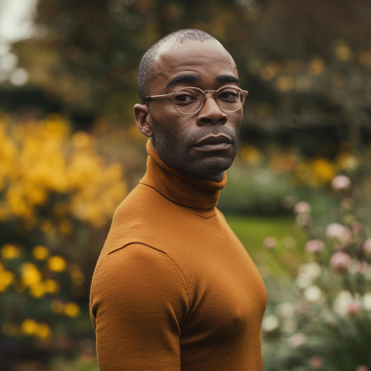 Polo Neck Jumper by Knithouse Caramel