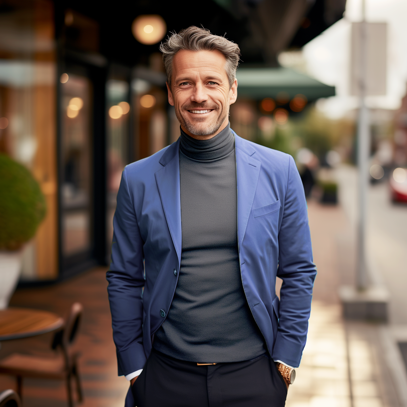 Polo Neck Jumper by Knithouse Gun Grey