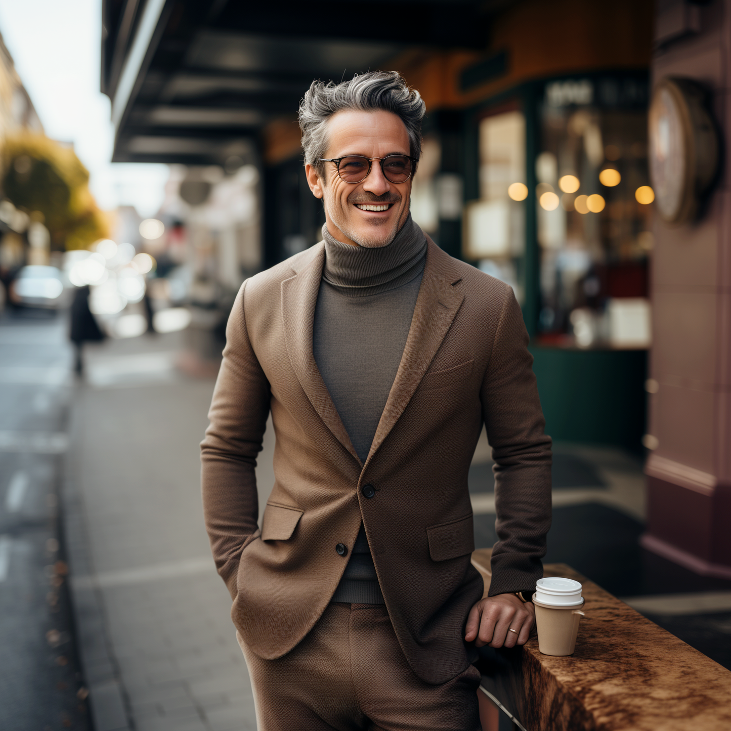 Polo Neck Jumper by Knithouse Gun Grey
