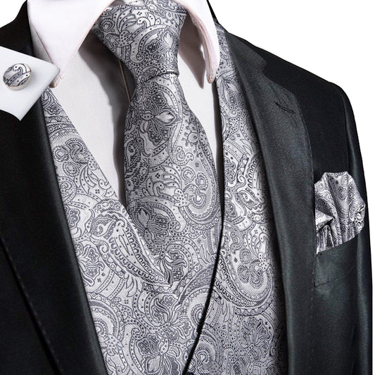 Designer Floral Waistcoat Buy 1 Get 1 Free Random Design in Your Size Silky Novelty Paisley Damask Steel