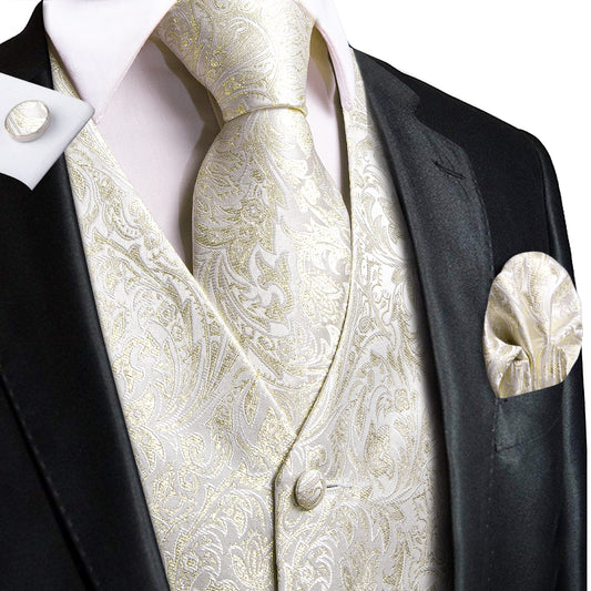 Men's Designer Waistcoat Buy 1 Get 1 Free Random Design in Your Size Vintage Vest Silky Set Tuxedo Gilet Ivo Glory