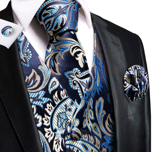 Men's Designer Waistcoat Buy 1 Get 1 Free Random Design in Your Size Vintage Vest Silky Set Tuxedo Gilet DP Iron