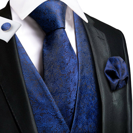 Men's Designer Waistcoat Buy 1 Get 1 Free Random Design in Your Size Vintage Vest Silky Set Tuxedo Gilet AS Royal