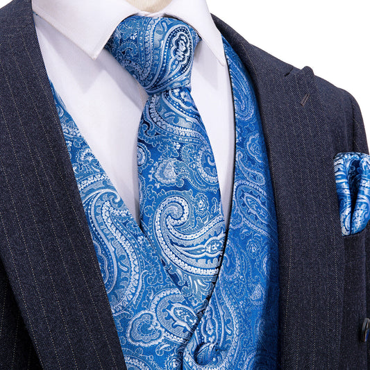 Men's Designer Waistcoat Buy 1 Get 1 Free Random Design in Your Size Vintage Vest Silky Set Tuxedo Gilet Lake Side
