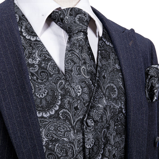 Men's Designer Waistcoat Buy 1 Get 1 Free Random Design in Your Size Vintage Vest Silky Set Tuxedo Gilet Dark Sunrise