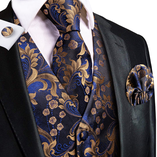 Men's Designer Waistcoat Buy 1 Get 1 Free Random Design in Your Size Vintage Vest Silky Set Tuxedo Gilet Conval Laria