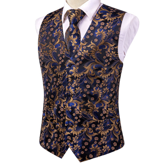 Designer Floral Waistcoat Buy 1 Get 1 Free Random Design in Your Size Silky Novelty Vest Conval Laria