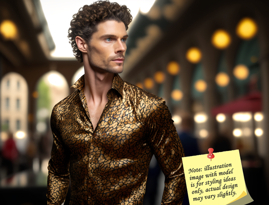 Novelty Silky Shirt Sale Buy 1 Get 1 Free Random Design in Your Size - Bronze Garden