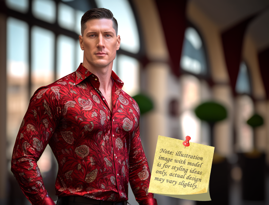 Novelty Silky Shirt Sale Buy 1 Get 1 Free Random Design in Your Size - Raspberry Swirl