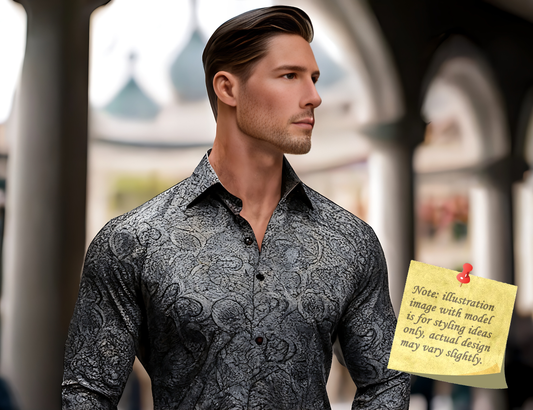 Novelty Silky Shirt Sale Buy 1 Get 1 Free Random Design in Your Size - Charcoal Castle