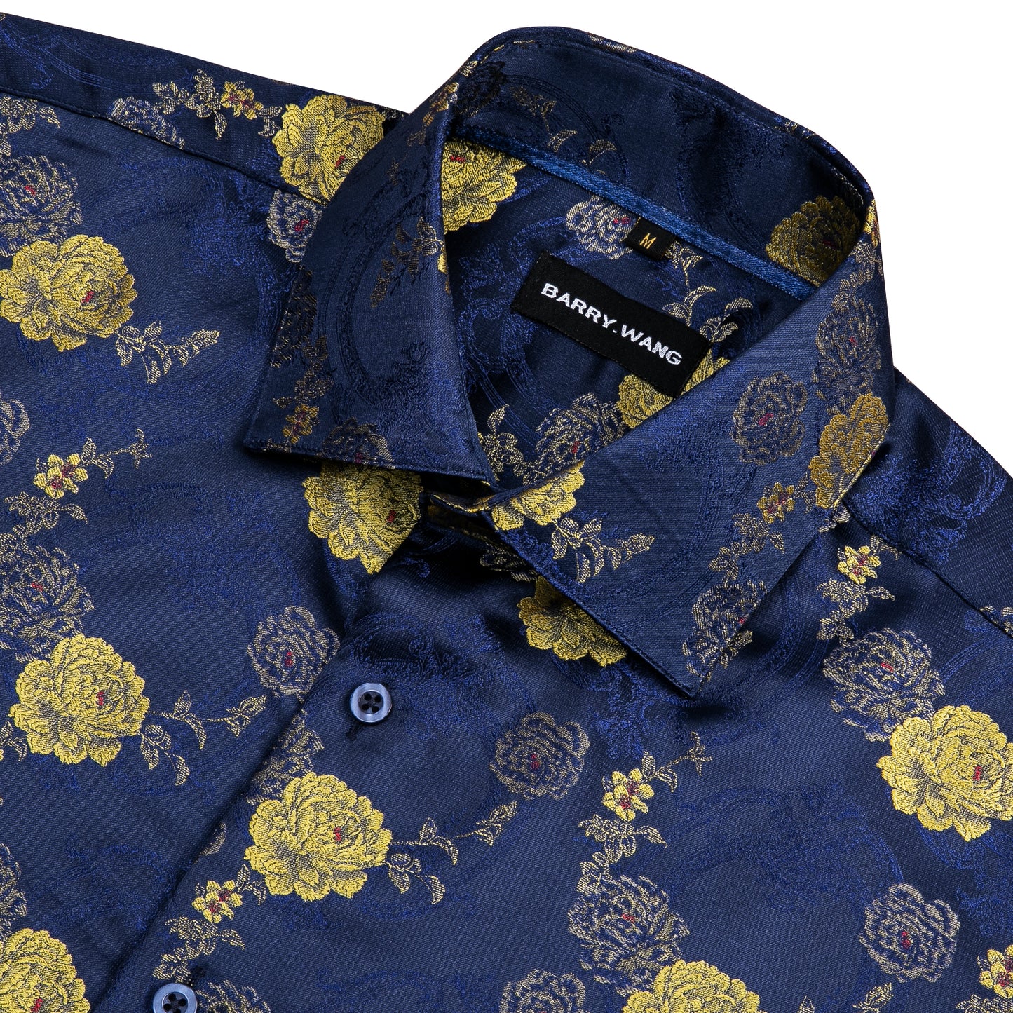 Novelty Silky Shirt - Navy Mirror
