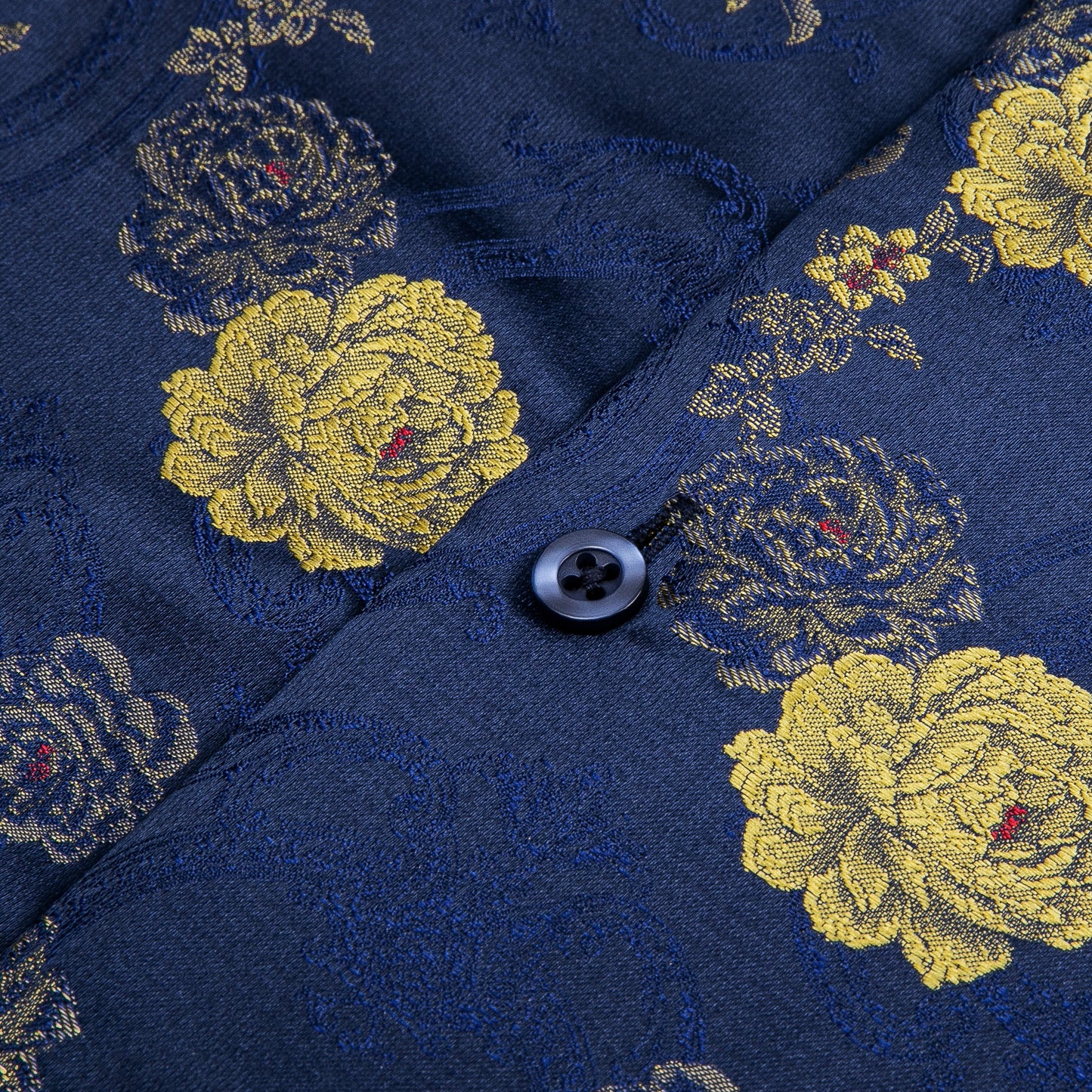 Novelty Silky Shirt - Navy Mirror