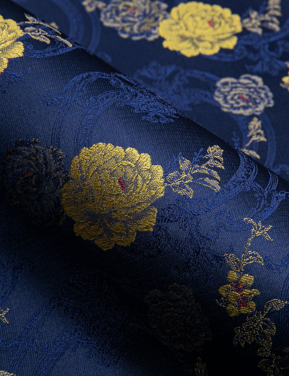 Novelty Silky Shirt - Navy Mirror
