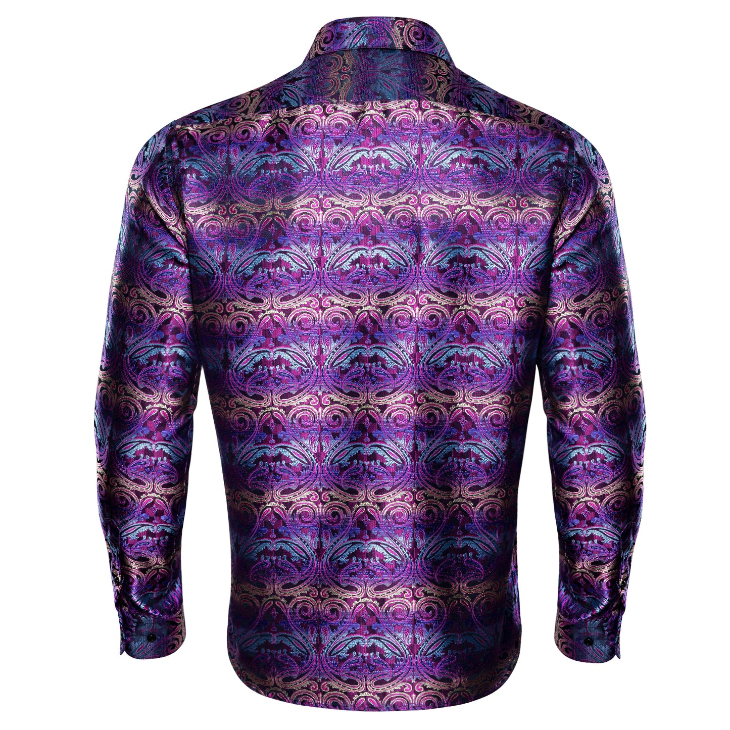 Novelty Silky Shirt - Purple Neon