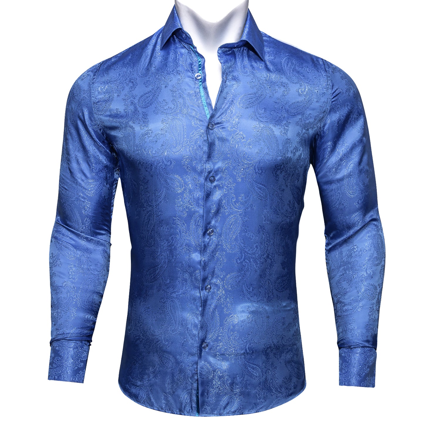 Novelty Silky Shirt - Lake Paisley