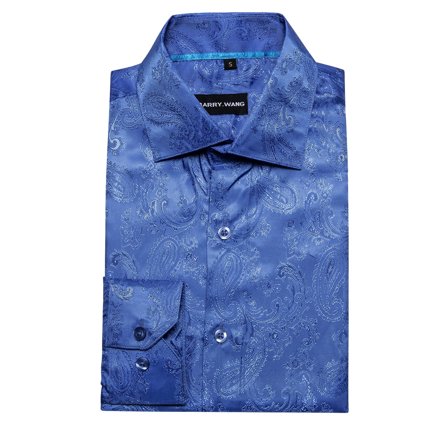 Novelty Silky Shirt - Lake Paisley