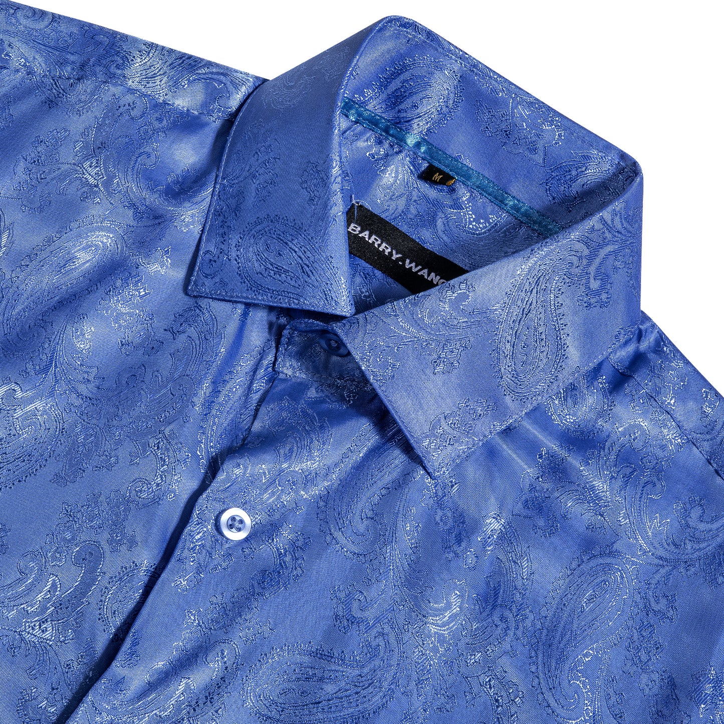 Novelty Silky Shirt - Lake Paisley