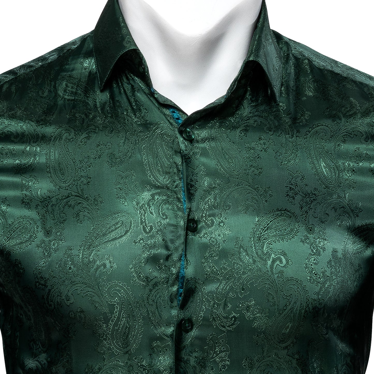 Novelty Silky Shirt - Fern Paisley