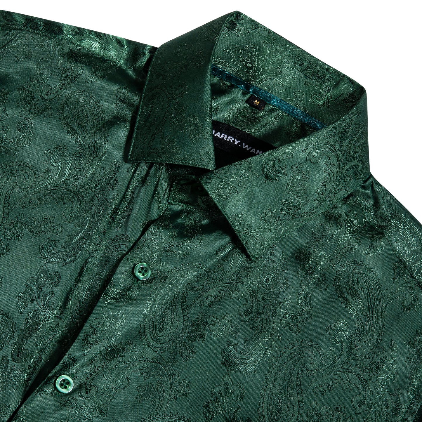 Novelty Silky Shirt - Fern Paisley