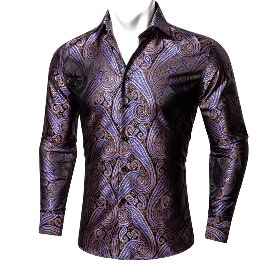 Novelty Silky Shirt Sale Buy 1 Get 1 Free Random Design in Your Size - Dark Sea
