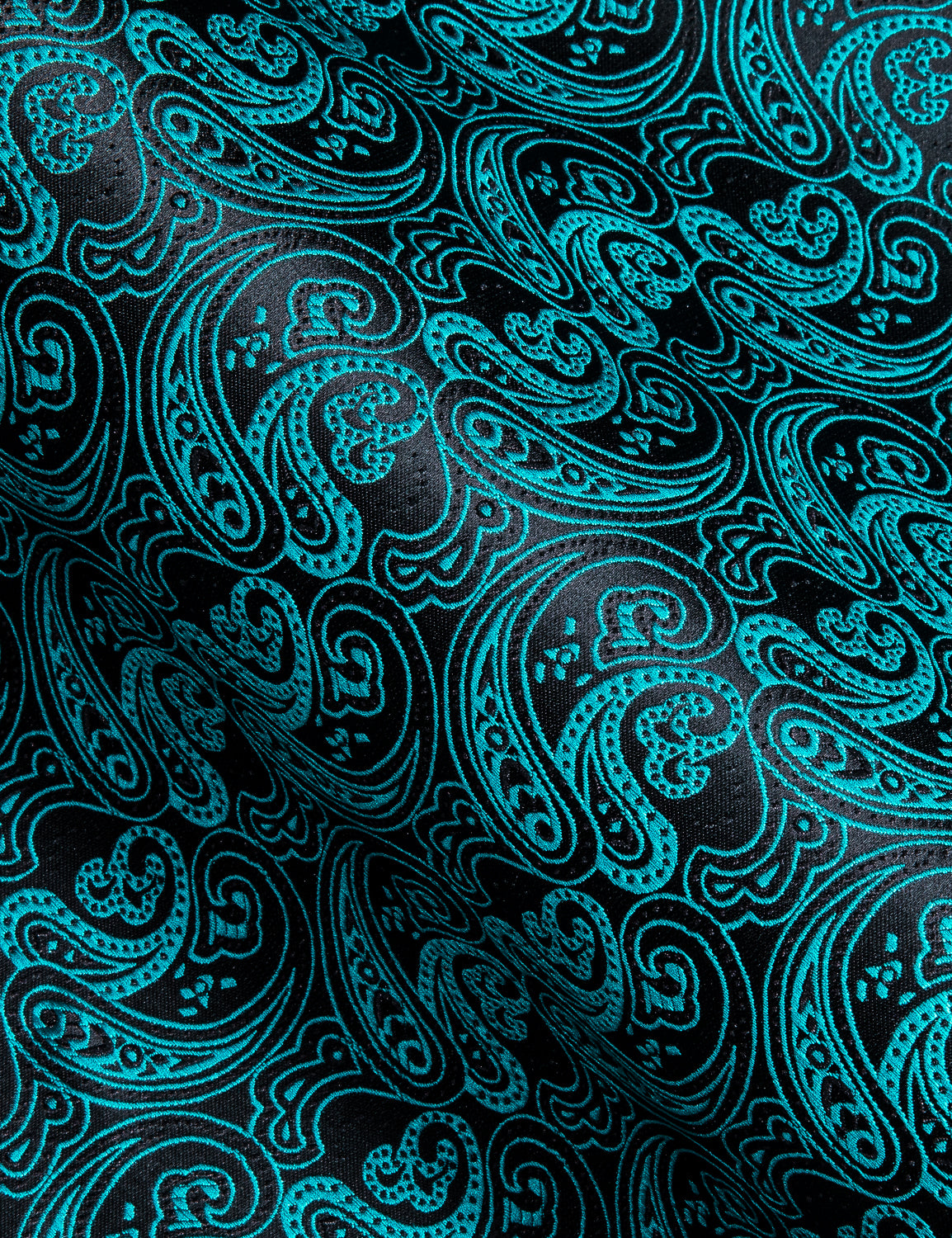 CY0096 Novelty Silky Shirt - Teal Cashew