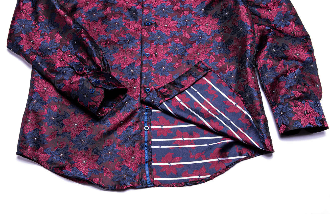 Novelty Silky Shirt - Deep Fall