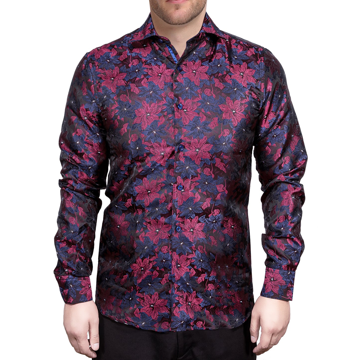 Novelty Silky Shirt - Deep Fall