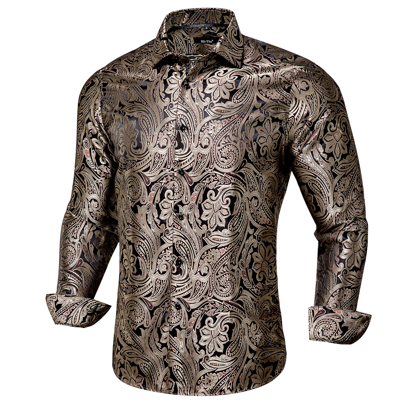 Novelty Silky Shirt - Dusty Black