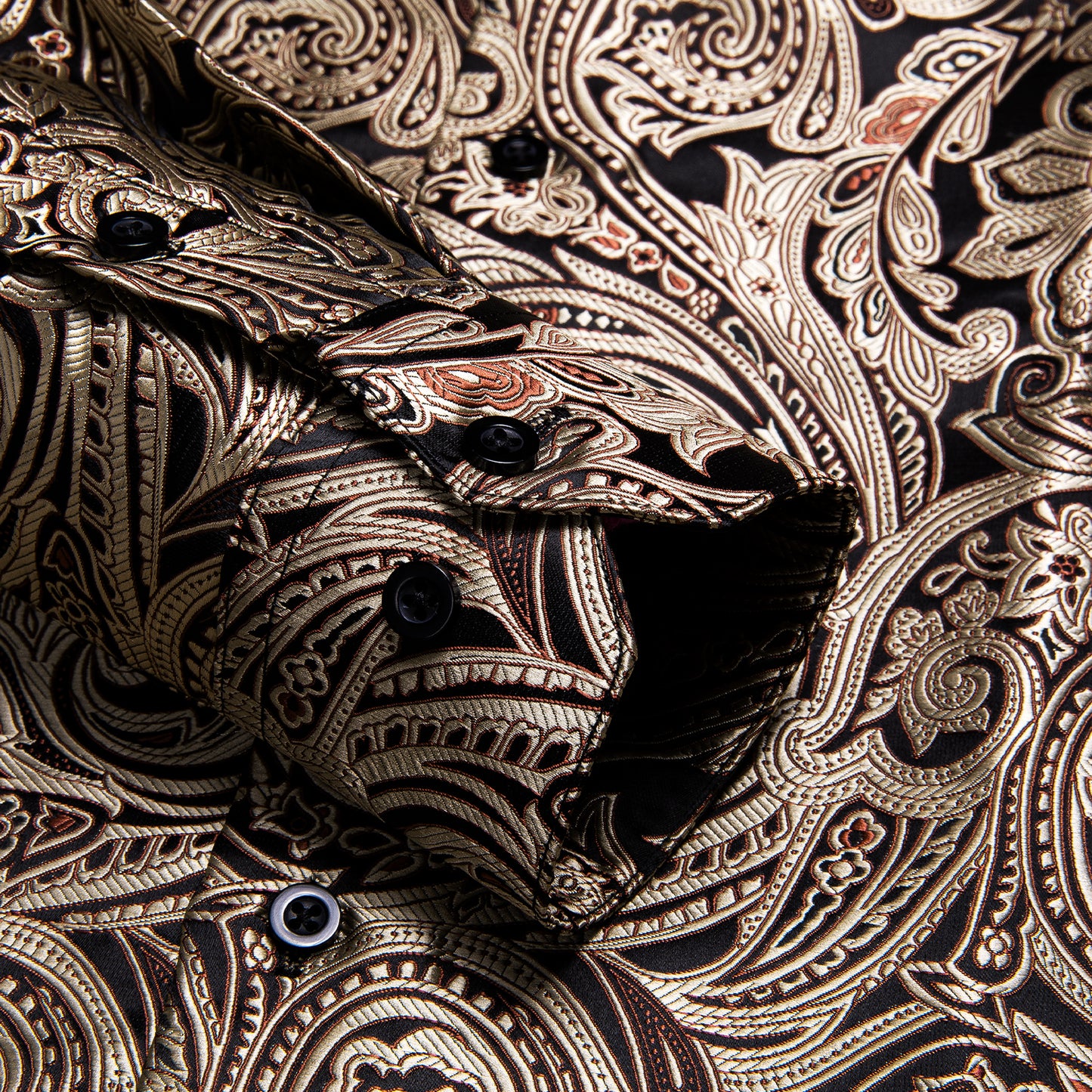 Novelty Silky Shirt - Dusty Black