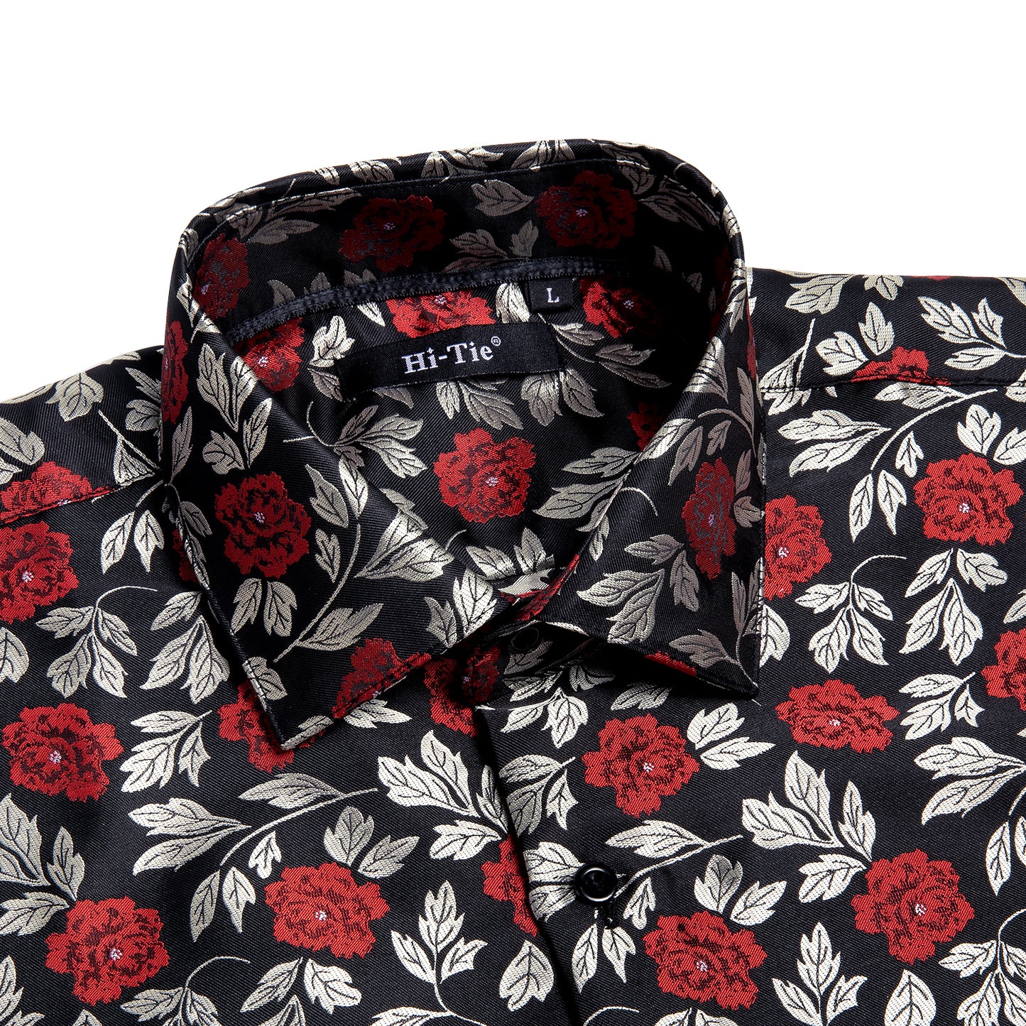Novelty Silky Shirt - Red Marigold