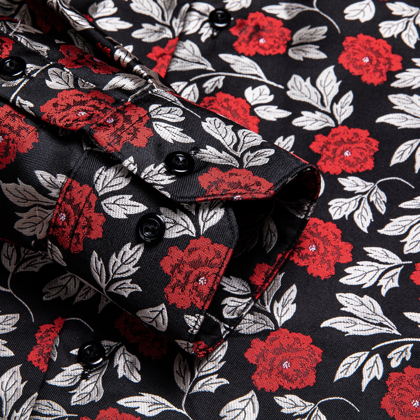 Novelty Silky Shirt - Red Marigold