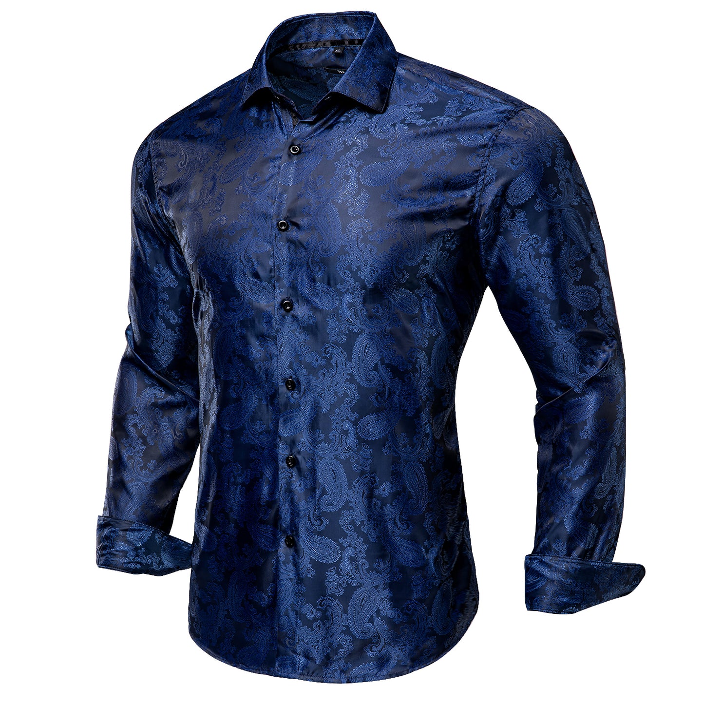 Novelty Silky Shirt - Midnight Cashews