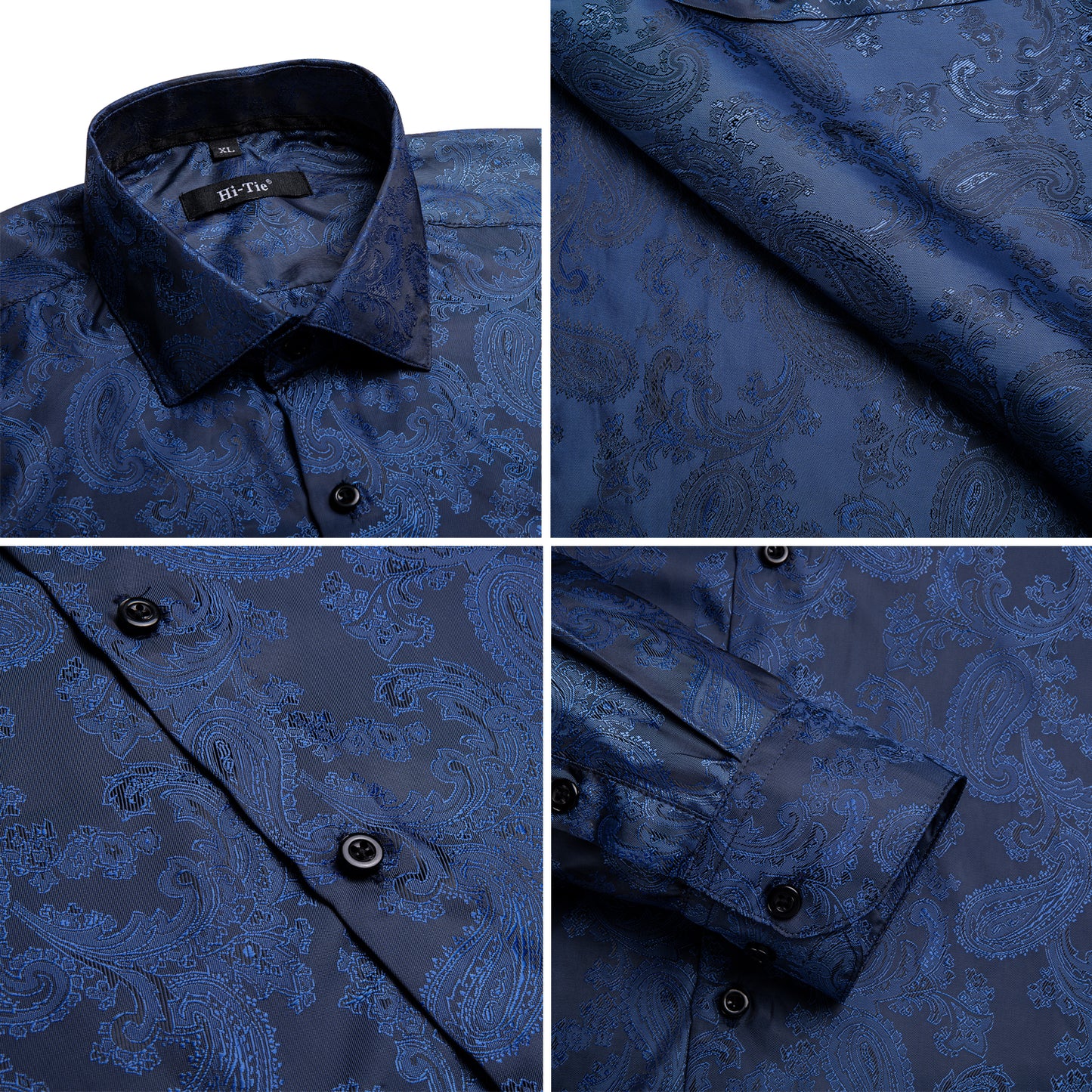 Novelty Silky Shirt - Midnight Cashews