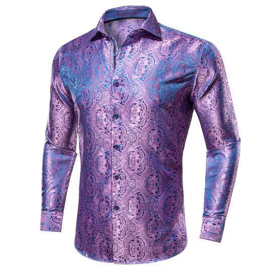 Novelty Silky Shirt Sale Buy 1 Get 1 Free Random Design in Your Size - Pink Lotus