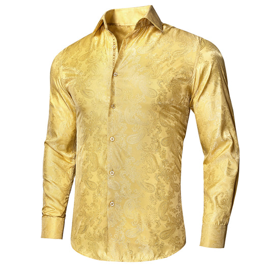 Novelty Silky Shirt Sale Buy 1 Get 1 Free Random Design in Your Size - Yellow Nuts