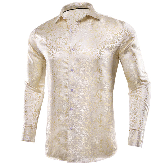 Novelty Silky Shirt Sale Buy 1 Get 1 Free Random Design in Your Size - Creamy Ivy