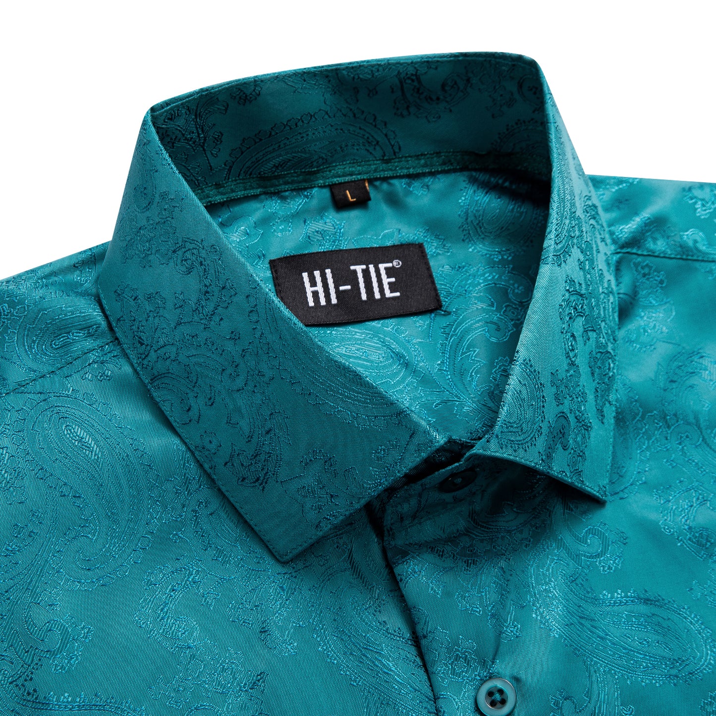 Novelty Silky Shirt - Teal Nuts