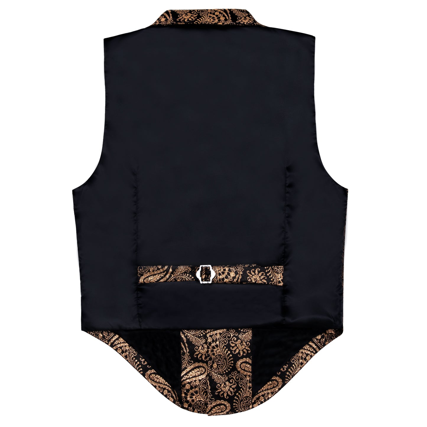 Victorian Waistcoat Steampunk Vintage Vest Silky Retro Paisley Gold
