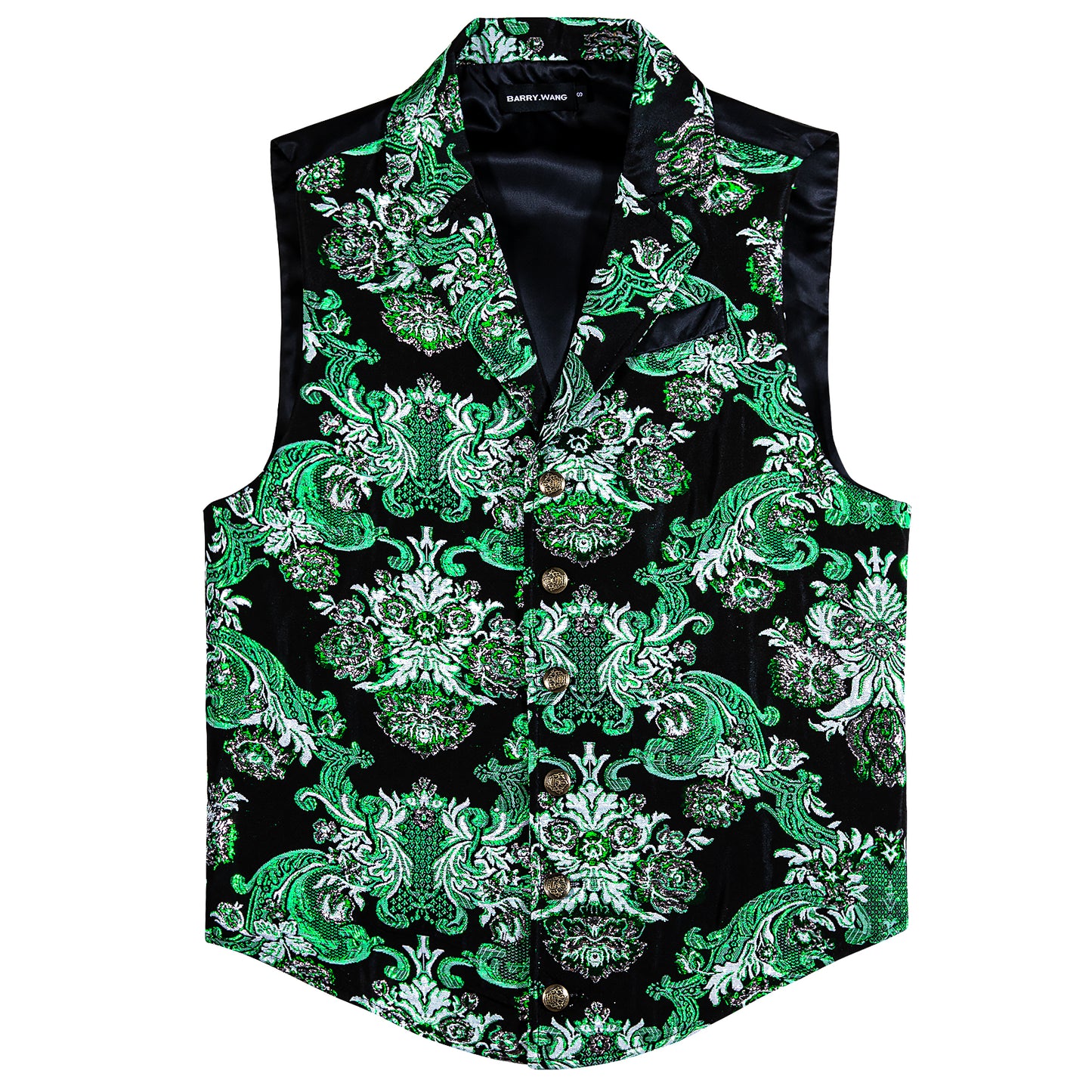 Victorian Waistcoat Steampunk Vintage Vest Silky Retro Palace Green