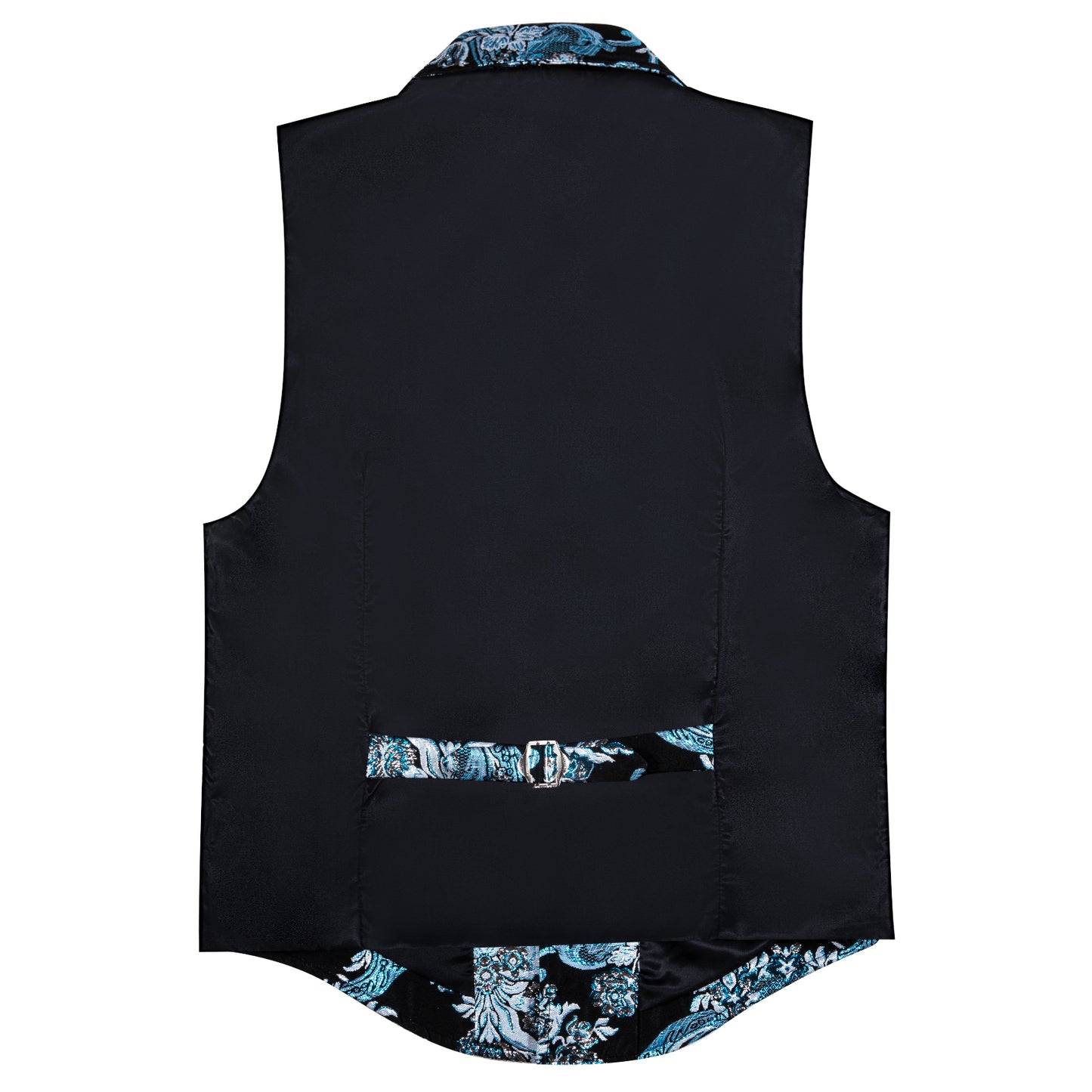 Victorian Waistcoat Steampunk Vintage Vest Silky Retro Palace Aqua Blue