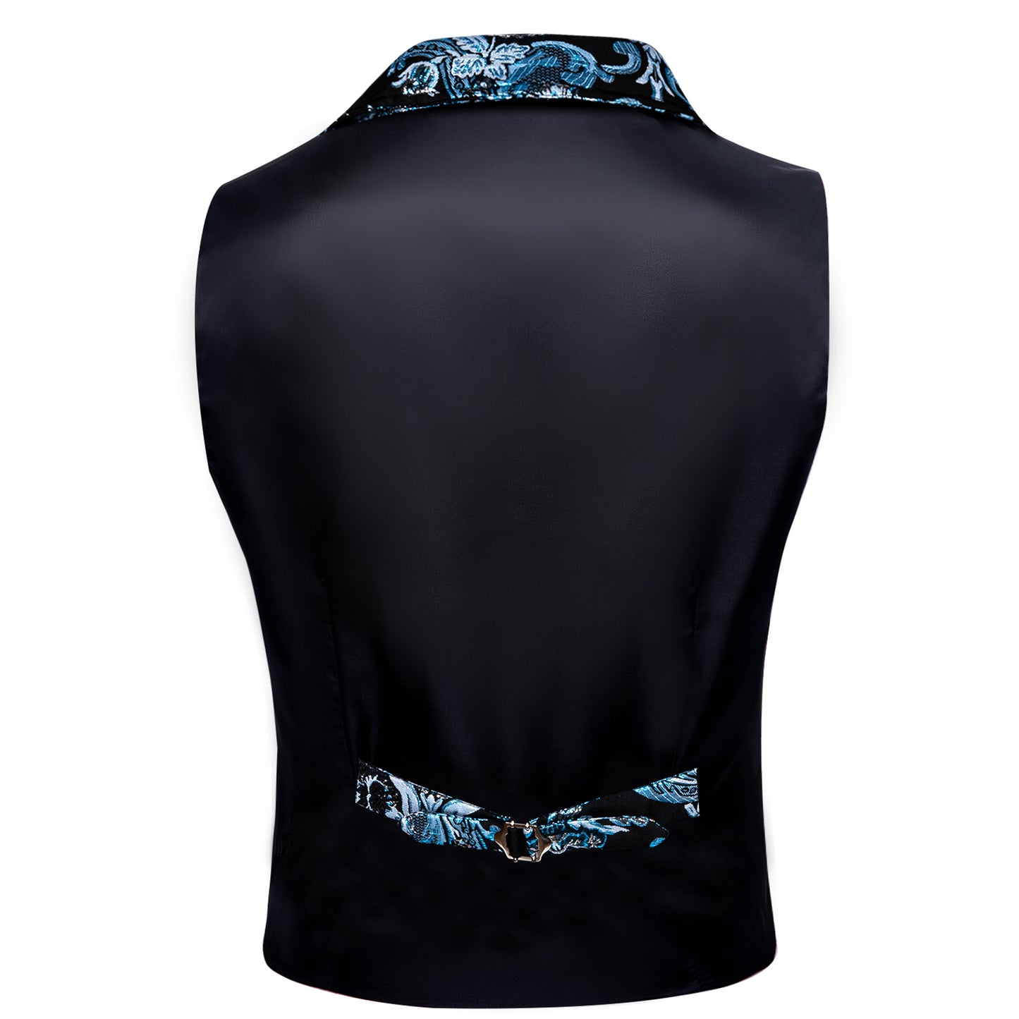 Victorian Waistcoat Steampunk Vintage Vest Silky Retro Palace Aqua Blue