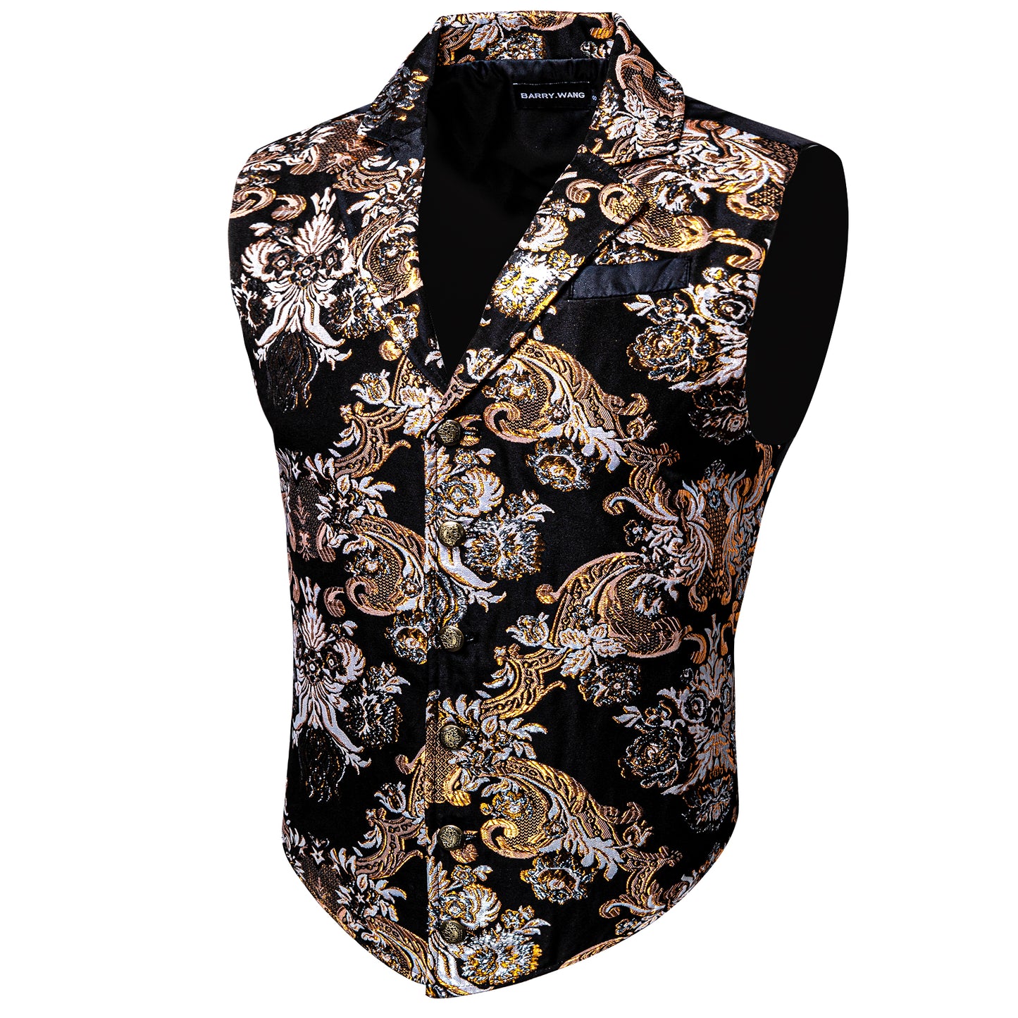 Victorian Waistcoat Steampunk Vintage Vest Silky Retro Palace Goldy