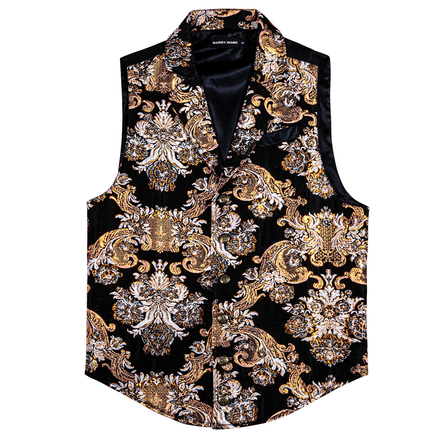 Victorian Waistcoat Steampunk Vintage Vest Silky Retro Palace Goldy