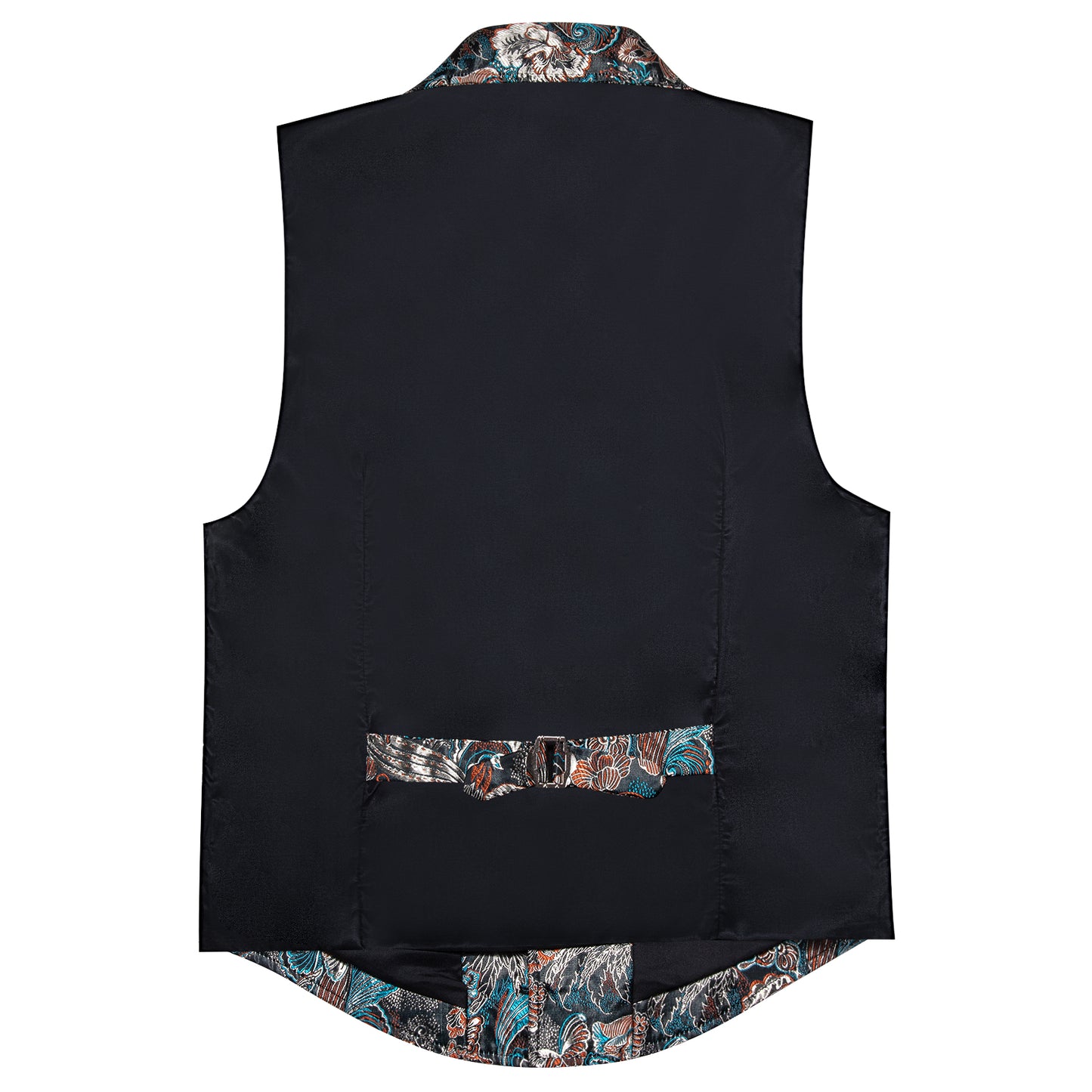 Victorian Waistcoat Steampunk Vintage Vest Silky Retro Icy Blue Silver