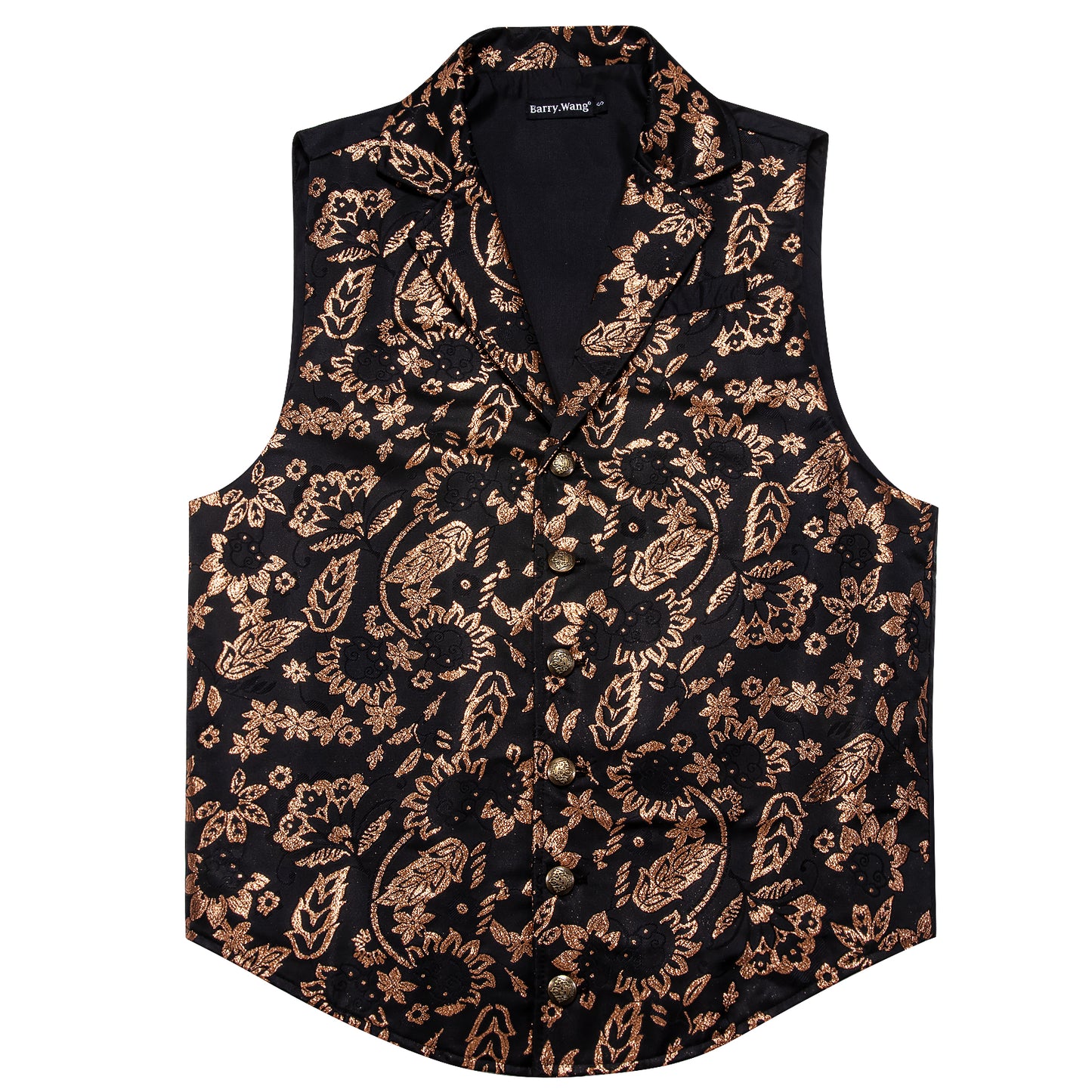 Victorian Waistcoat Steampunk Vintage Vest Silky Retro Brown Black