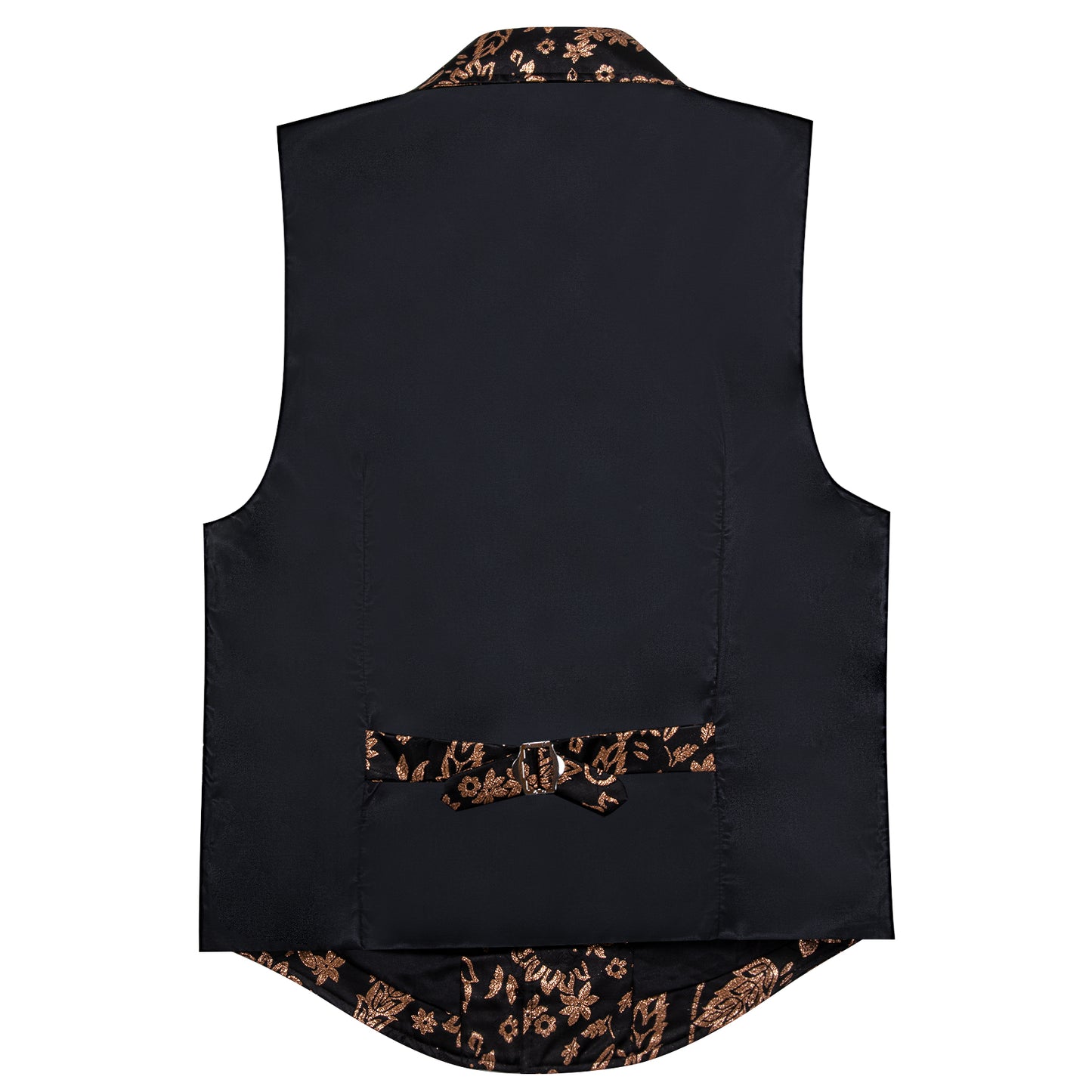 Victorian Waistcoat Steampunk Vintage Vest Silky Retro Brown Black
