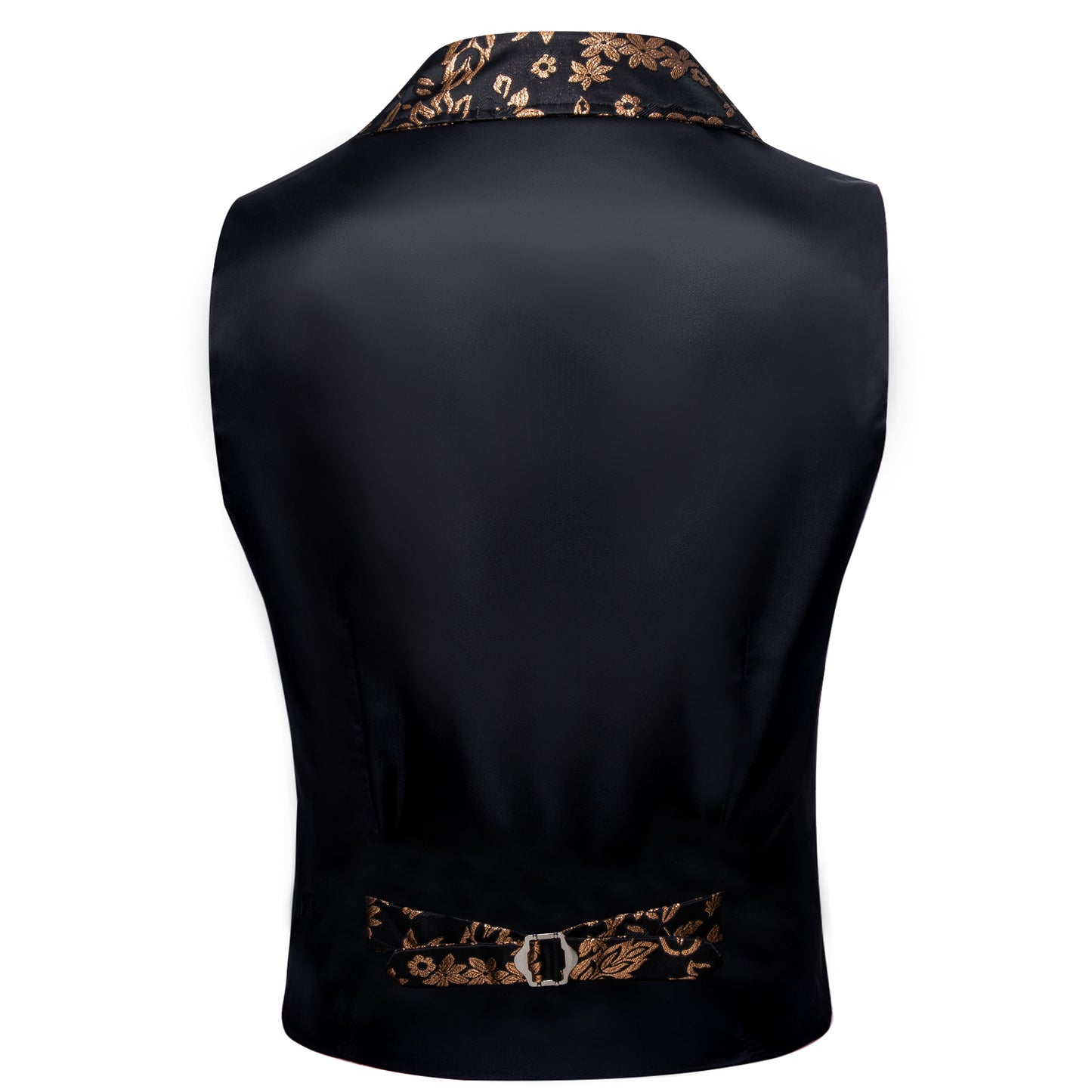 Victorian Waistcoat Steampunk Vintage Vest Silky Retro Brown Black