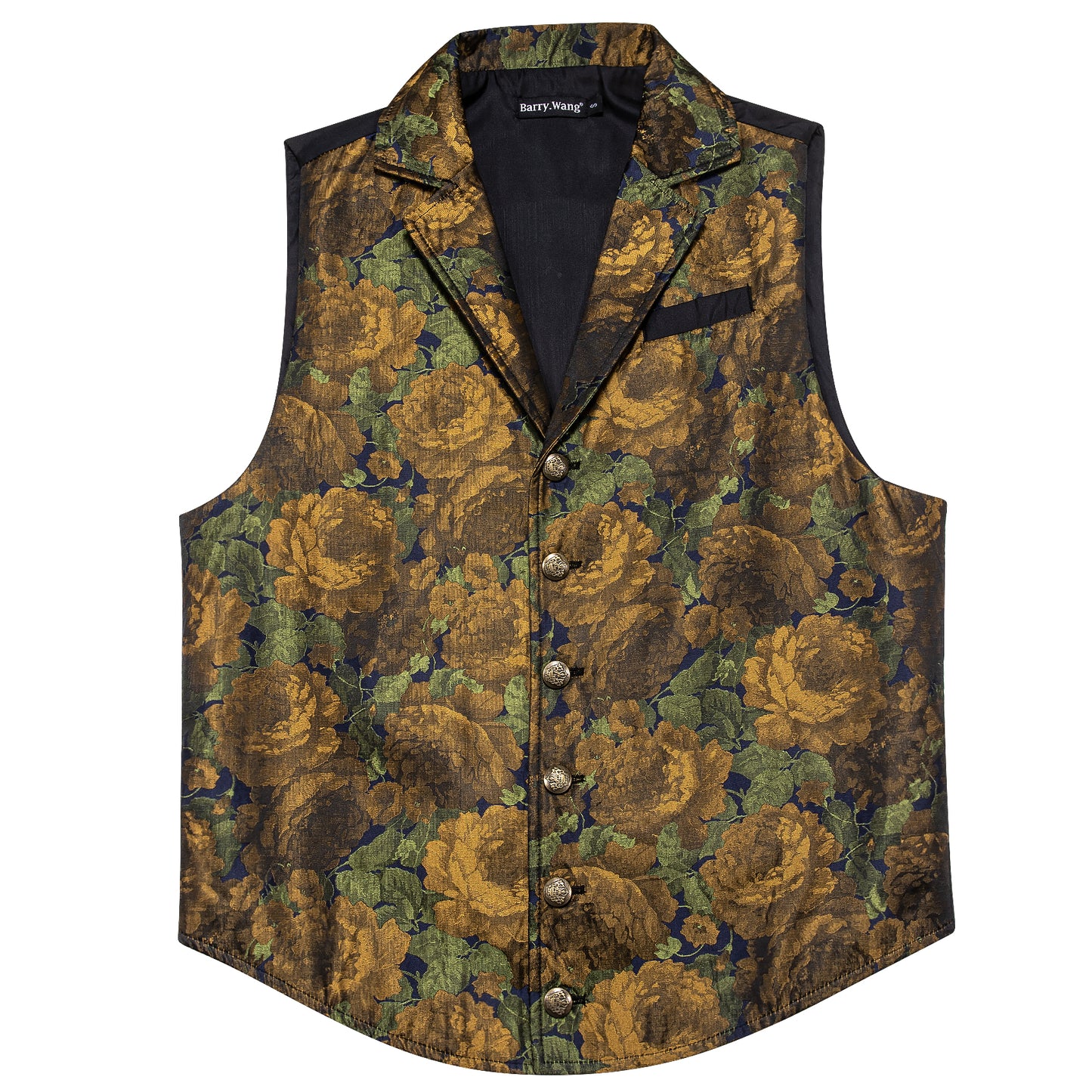 Victorian Waistcoat Steampunk Vintage Vest Silky Retro Yellow Gold