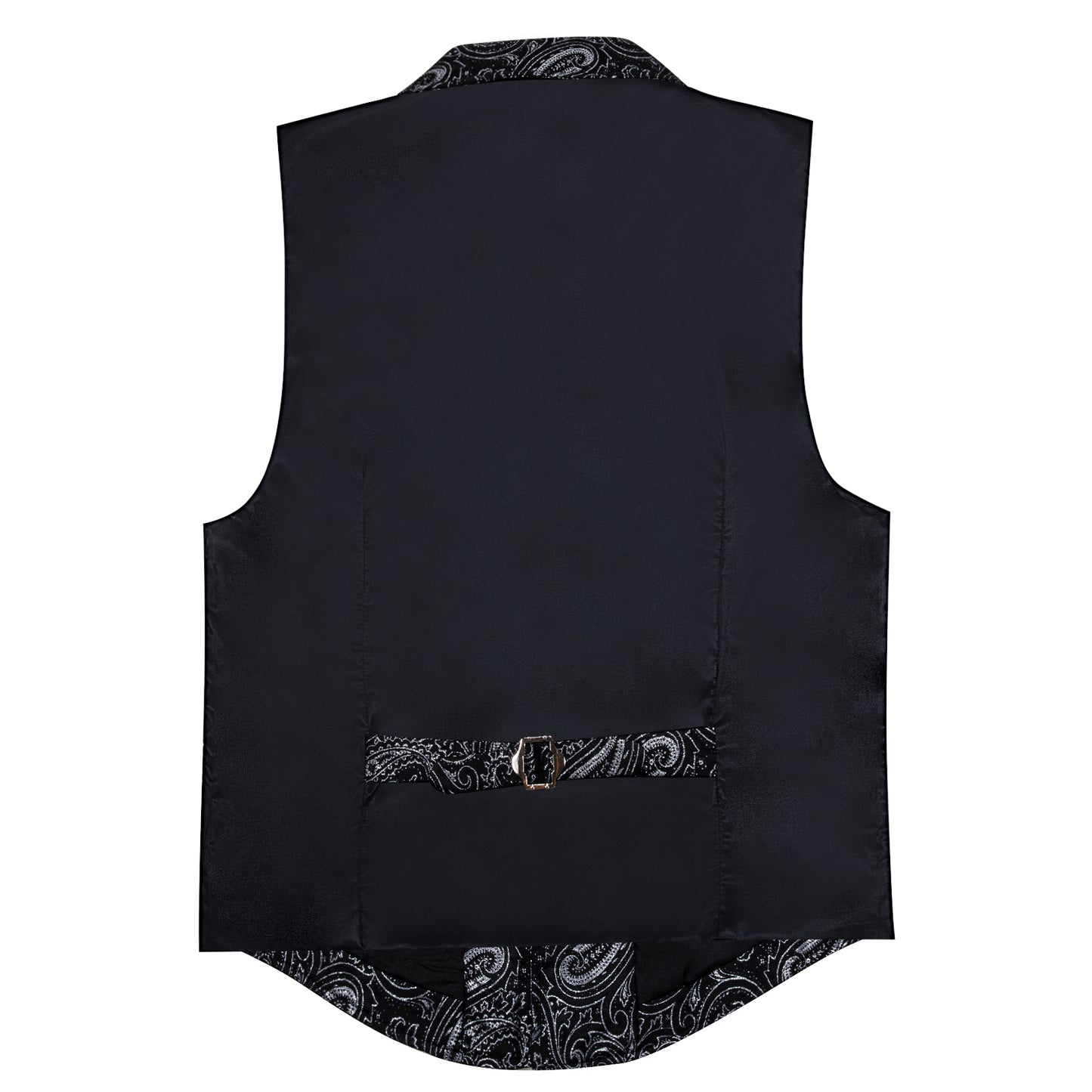 Victorian Waistcoat Steampunk Vintage Vest Silky Retro Swirl Charcoal Grey