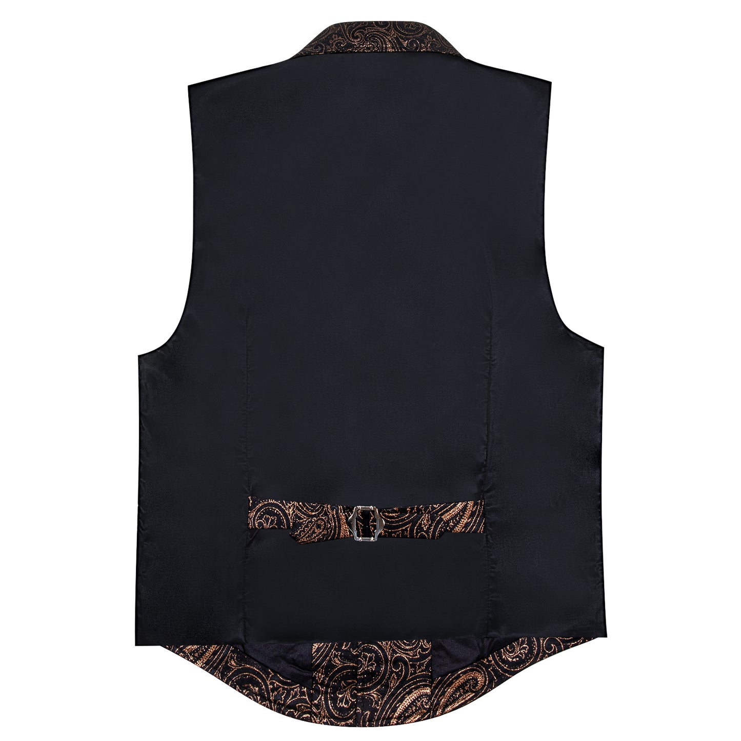 Victorian Waistcoat Steampunk Vintage Vest Silky Retro Swirl Bronze